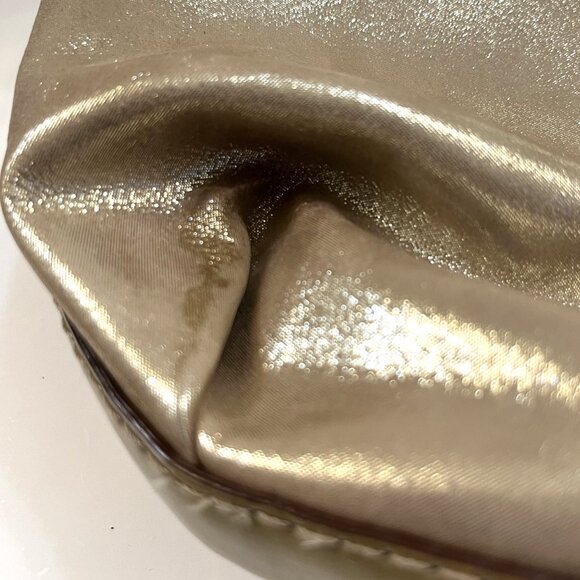 Coach - Vintage - Gold Shiny Large Hobo/ Shoulder Bag - Thick Gold Chain Accents - Picture 14 of 14